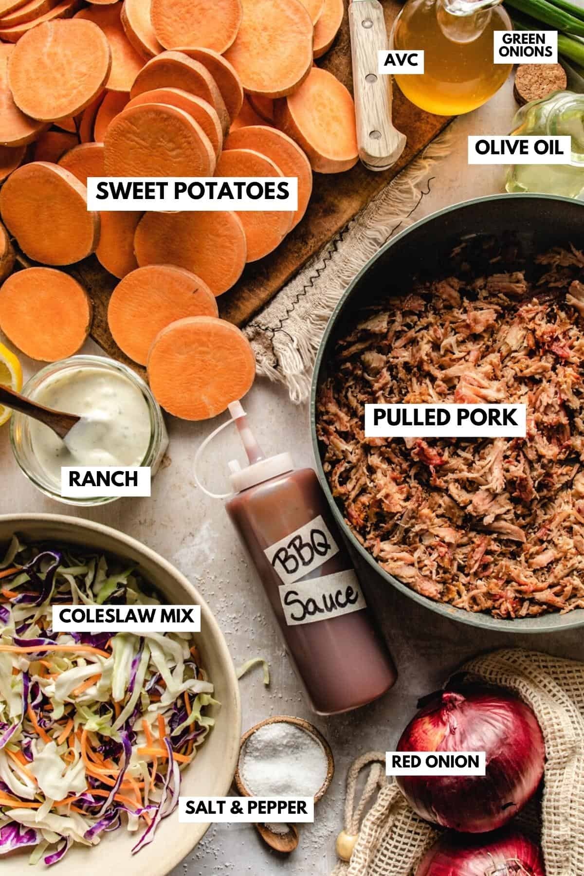recipe ingredients labeled