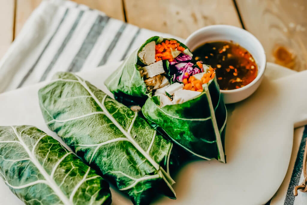 Buffalo Chicken Collard Green Wraps  Whole30, Keto, Low-Carb - A Girl  Called Adri