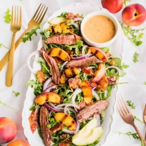 Grilled Peach Steak Salad