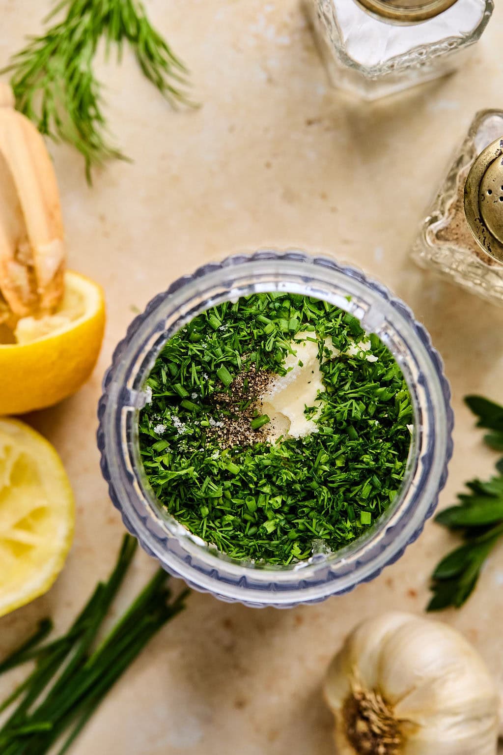 Dressing photos for the step by step image of the Cauliflower and Broccoli Salad