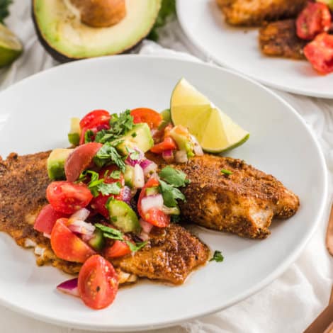 Blackened Cajun Tilapia with Avocado and Tomato Salsa - Healthy Little ...