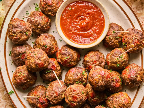 How to Make Homemade Pizza Meatballs | Healthy Little Peach