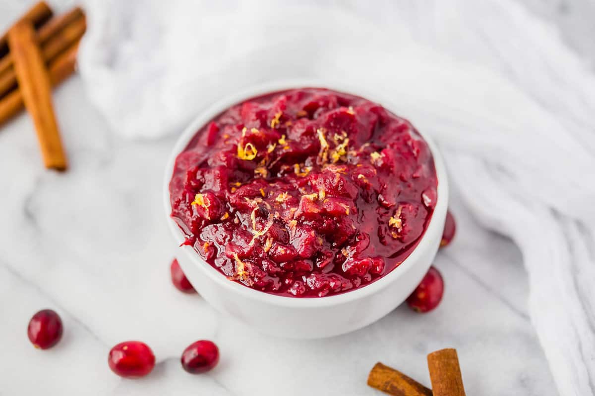 Healthy Paleo Cranberry Sauce • Bakerita