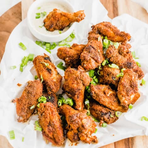 Extra Crispy Whole30 Cajun Chicken Wings - Healthy Little Peach