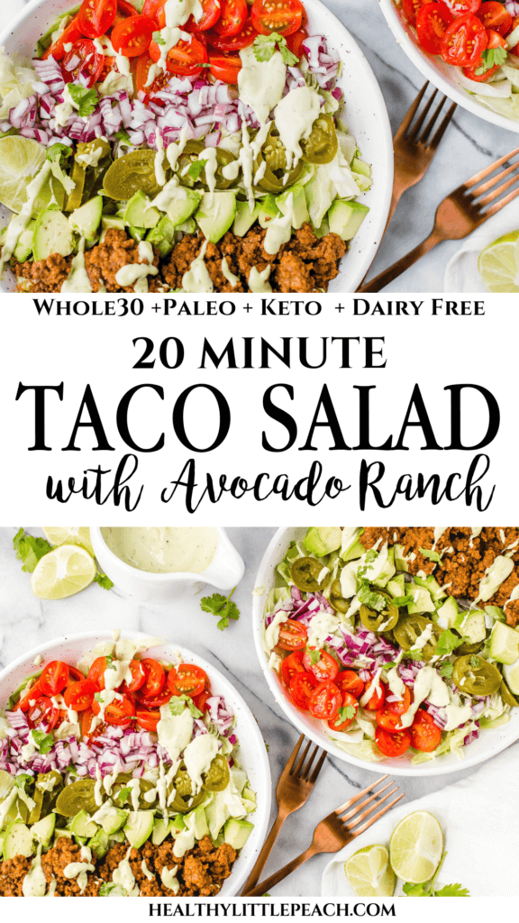 Whole30 & Paleo Taco Salad Bowls • The Farmstead Chick