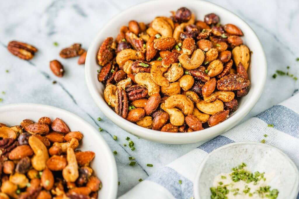 onion and chive mixed nuts
