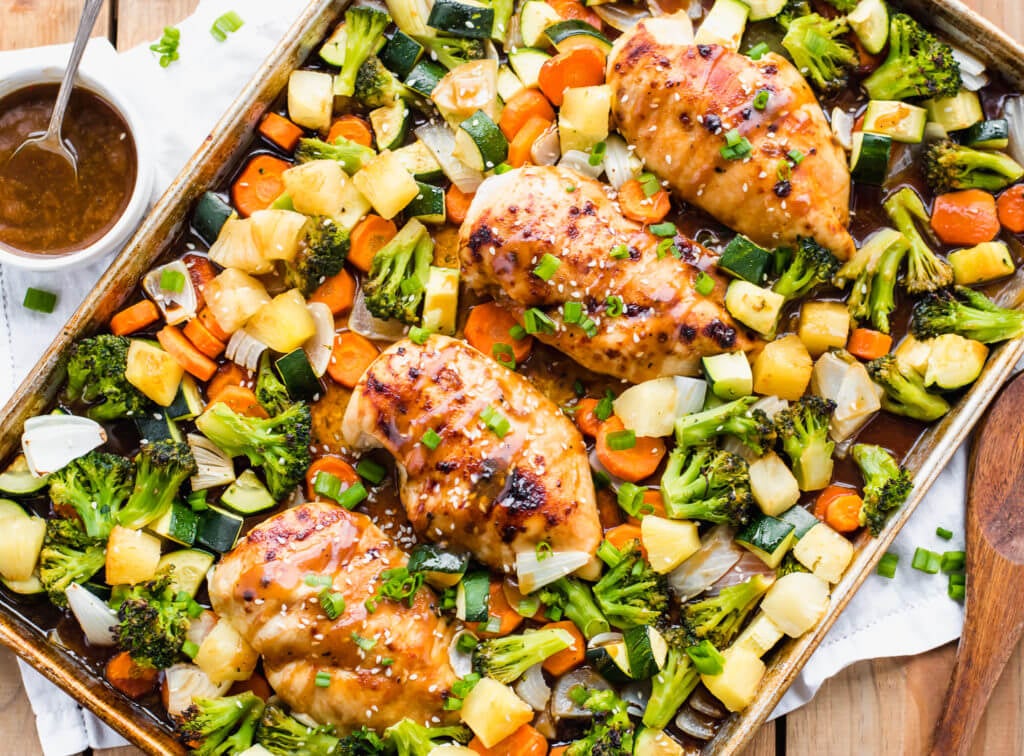 Chicken teriyaki sheet pan