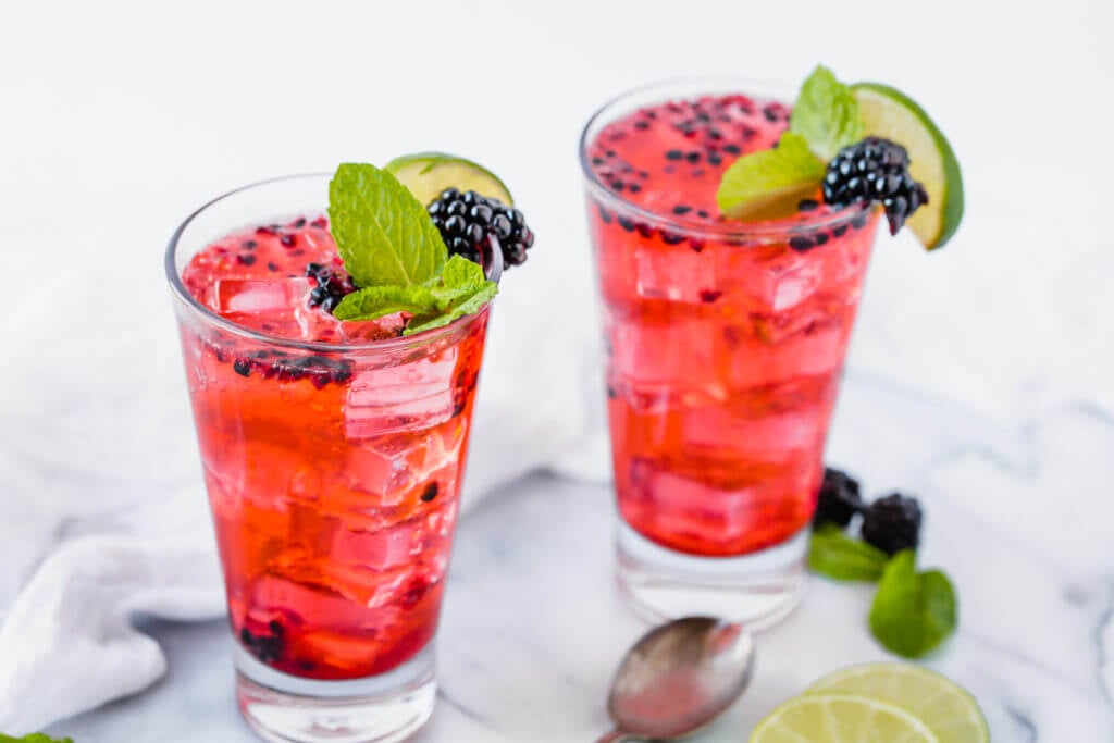 Blackberry and Lime Cranberry Mocktail
