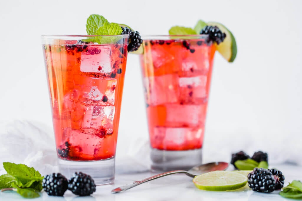 Blackberry and Lime Cranberry Mocktail