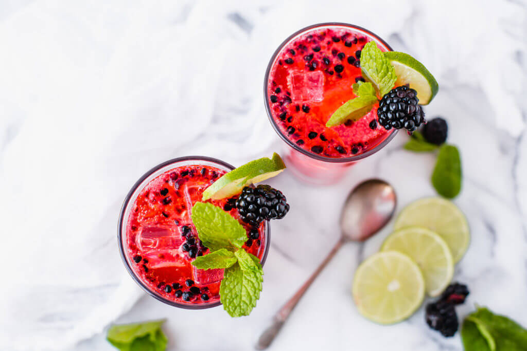 Blackberry and Lime Cranberry Mocktail