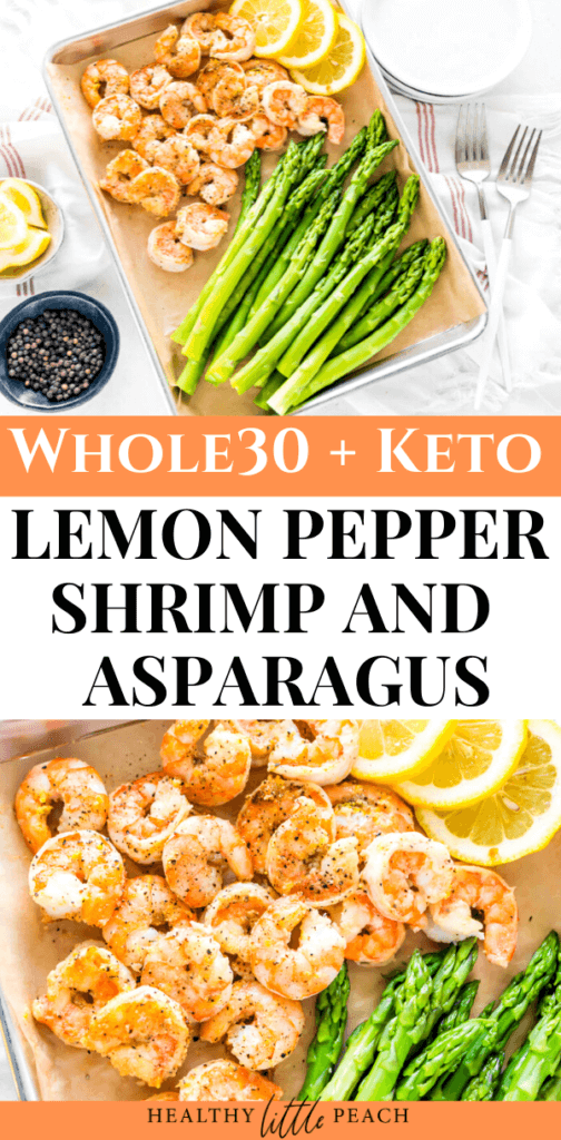 Keto Lemon Pepper creveți și sparanghel