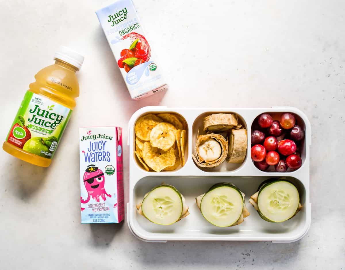 Kids Lunchbox with Juicy Juice Juicy Waters Healthy Little Peach