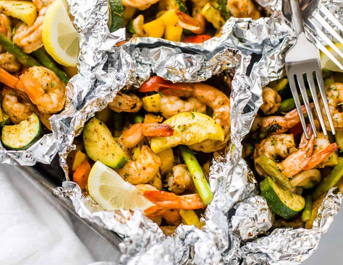 Quick Cajun Shrimp Foil Packets Healthy Little Peach