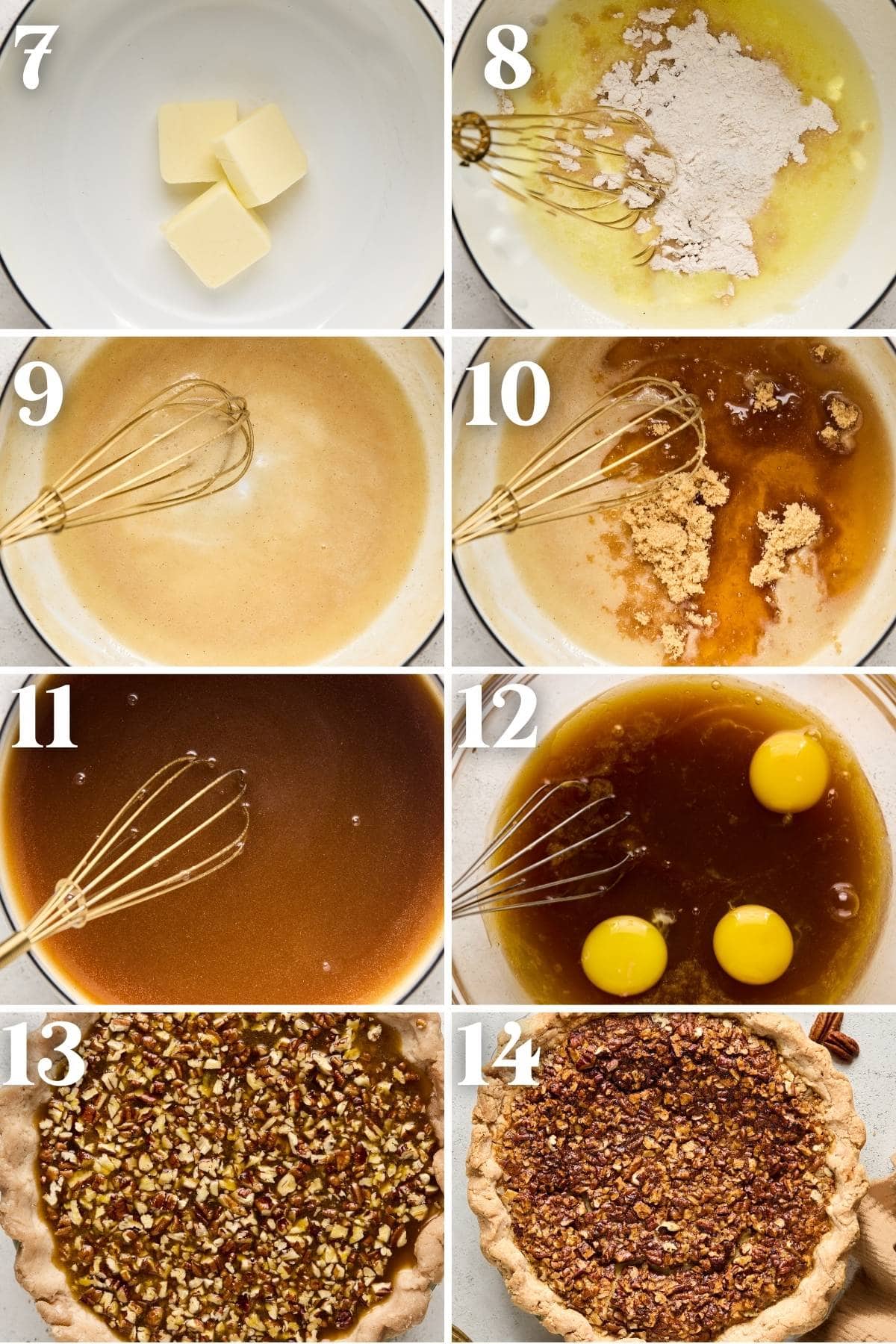 numbered step by step photos showing how to make the top layer. 