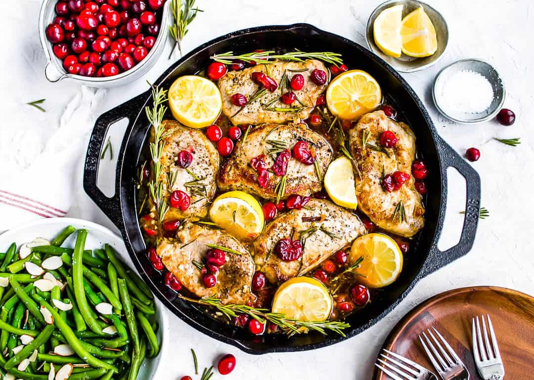 Cranberry Rosemary Pork Chops - Healthy Little Peach
