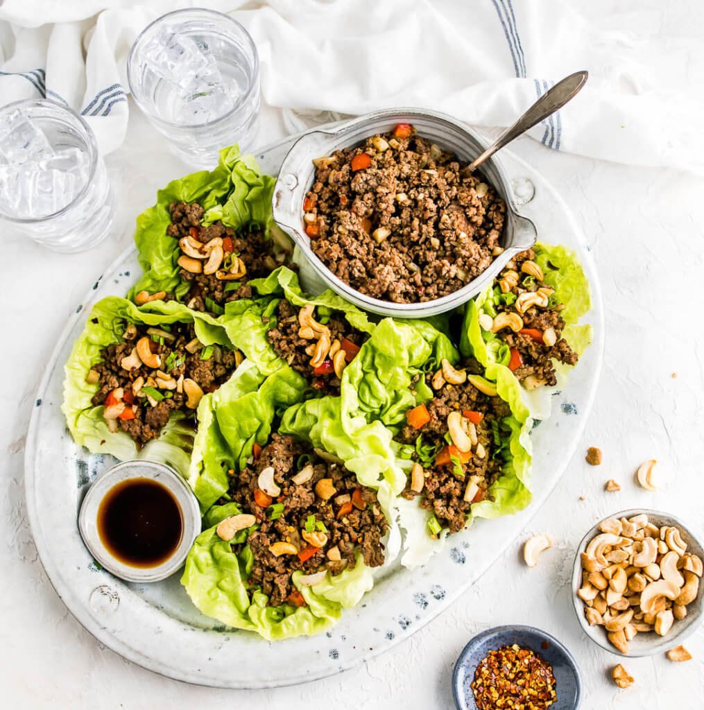 Asian Beef Lettuce Wraps