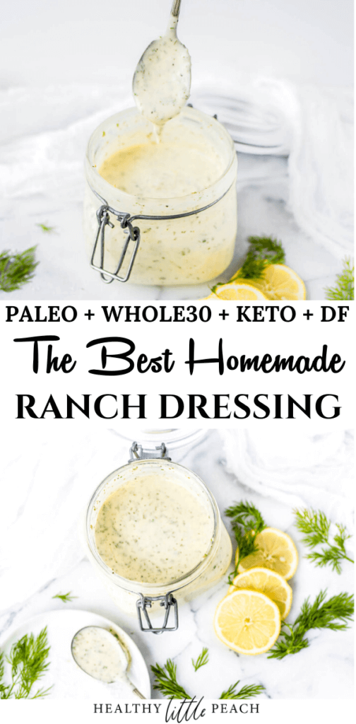 Clean and Healthy Whole30 Ranch Dressing - My Thrifty House