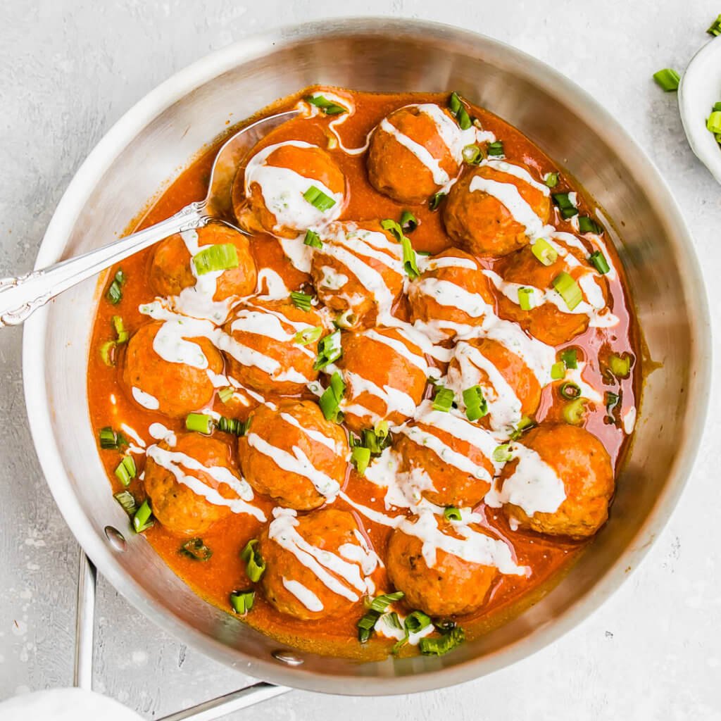 Buffalo Turkey Meatballs Super Bowl Appetizers