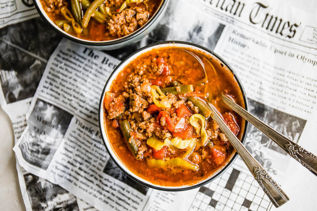 Hamburger Soup Super Bowl Appetizers