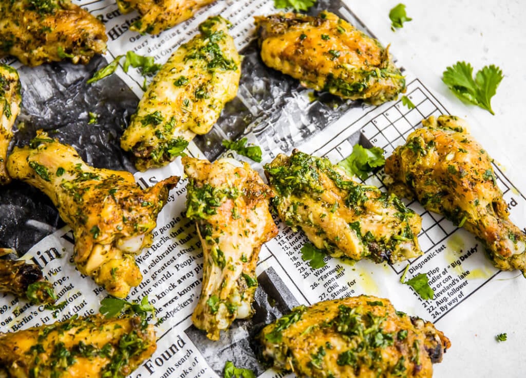 Cilantro Vinaigrette Chicken Wings