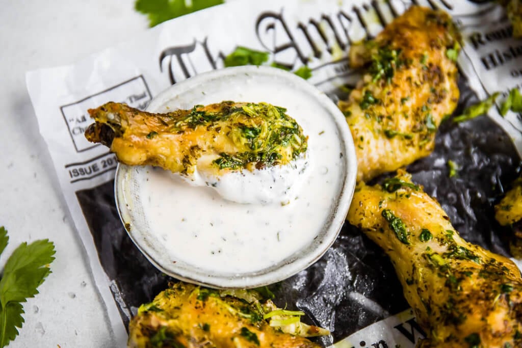 Cilantro Vinaigrette Chicken Wings