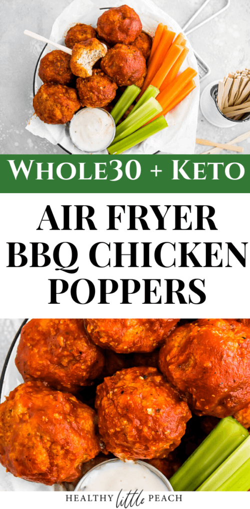 Air Fryer BBQ Chicken Poppers (Whole30, Keto, Paleo) Healthy Little Peach