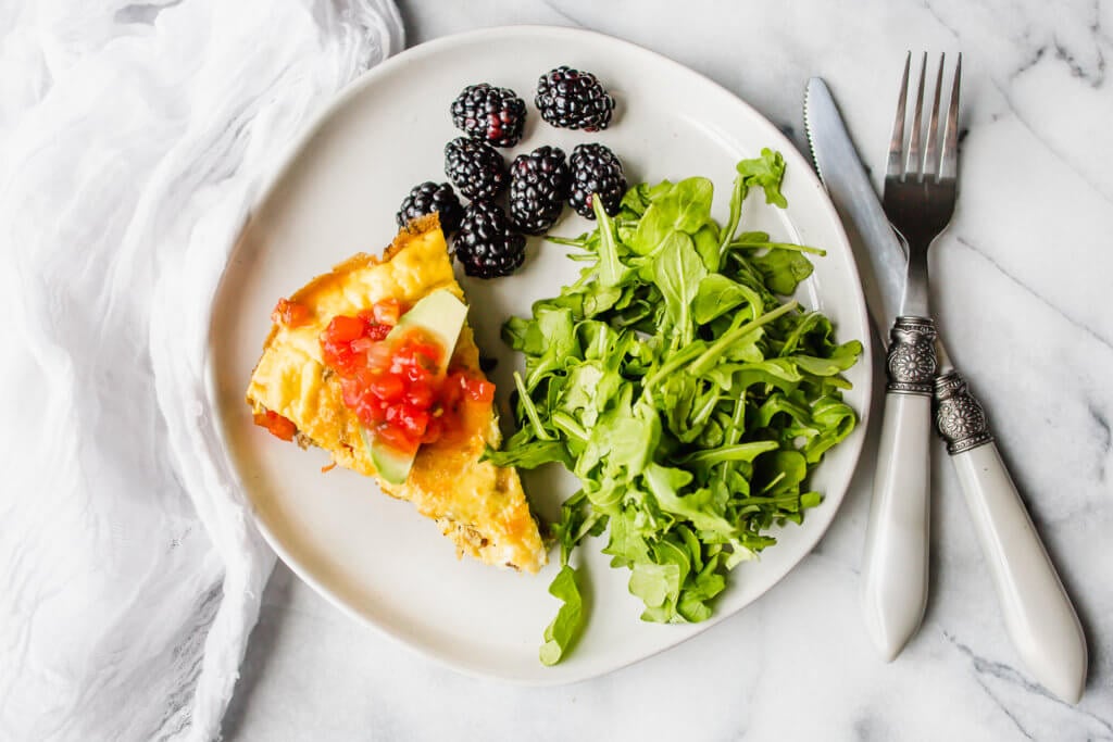 macro-friendly Frittata with fruit