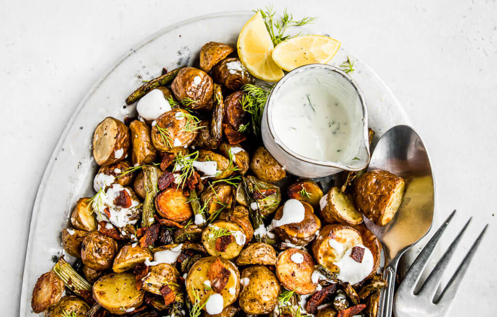 Roasted Potatoes and Asparagus