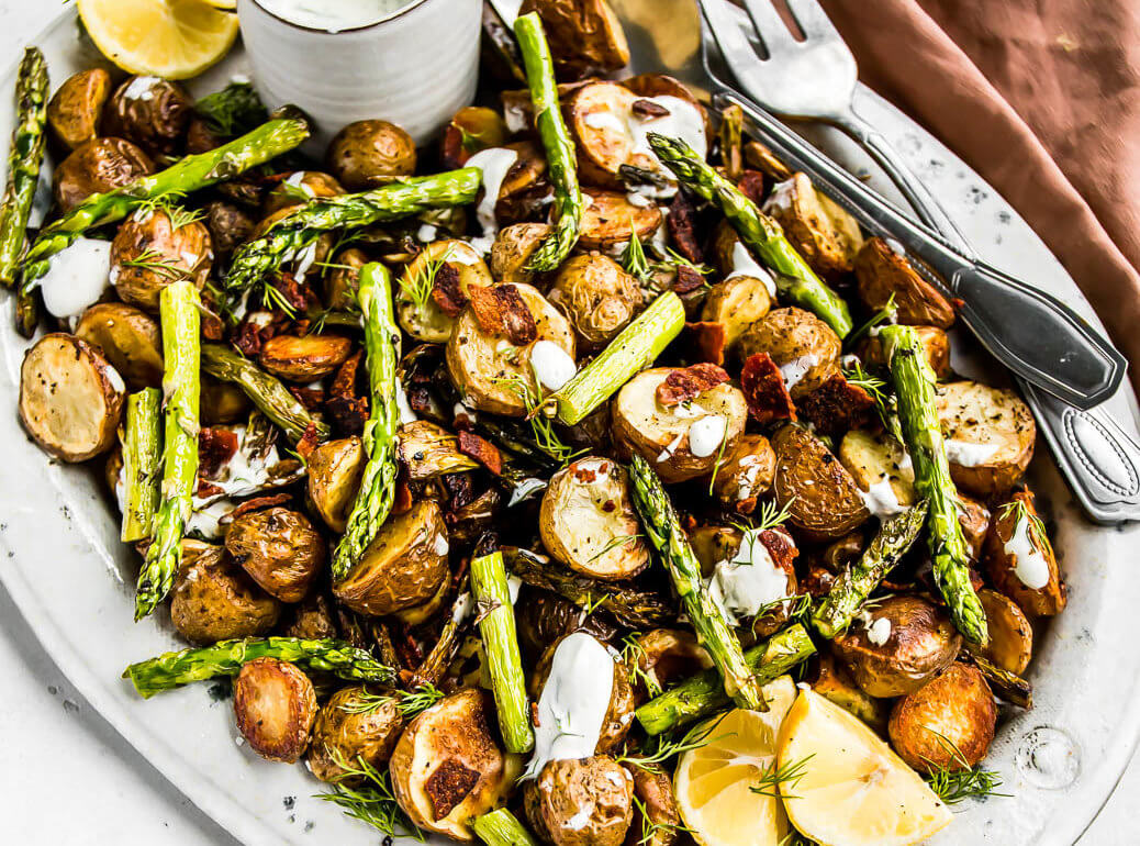 Roasted Potatoes and Asparagus
