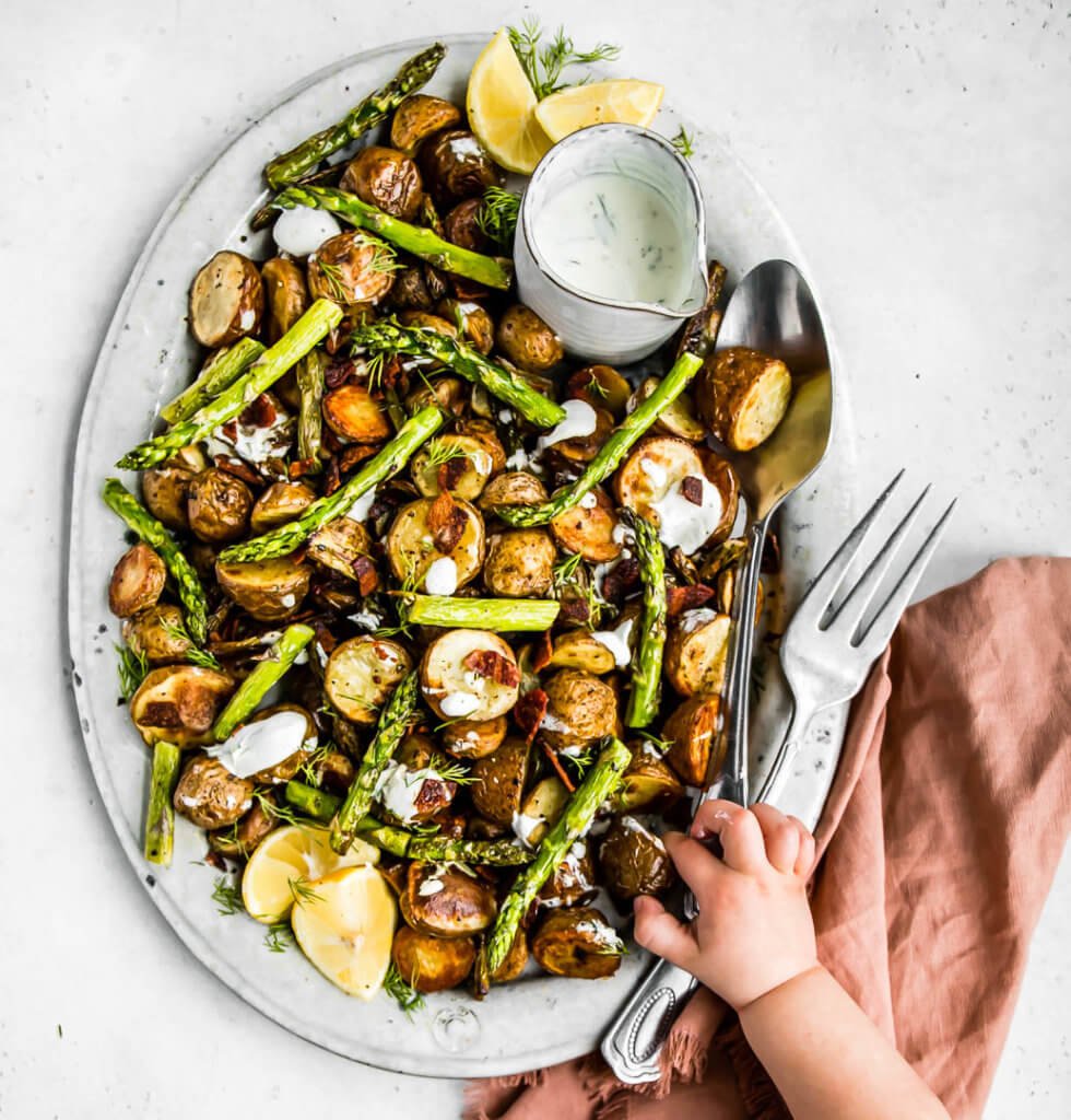 Roasted Potatoes and Asparagus