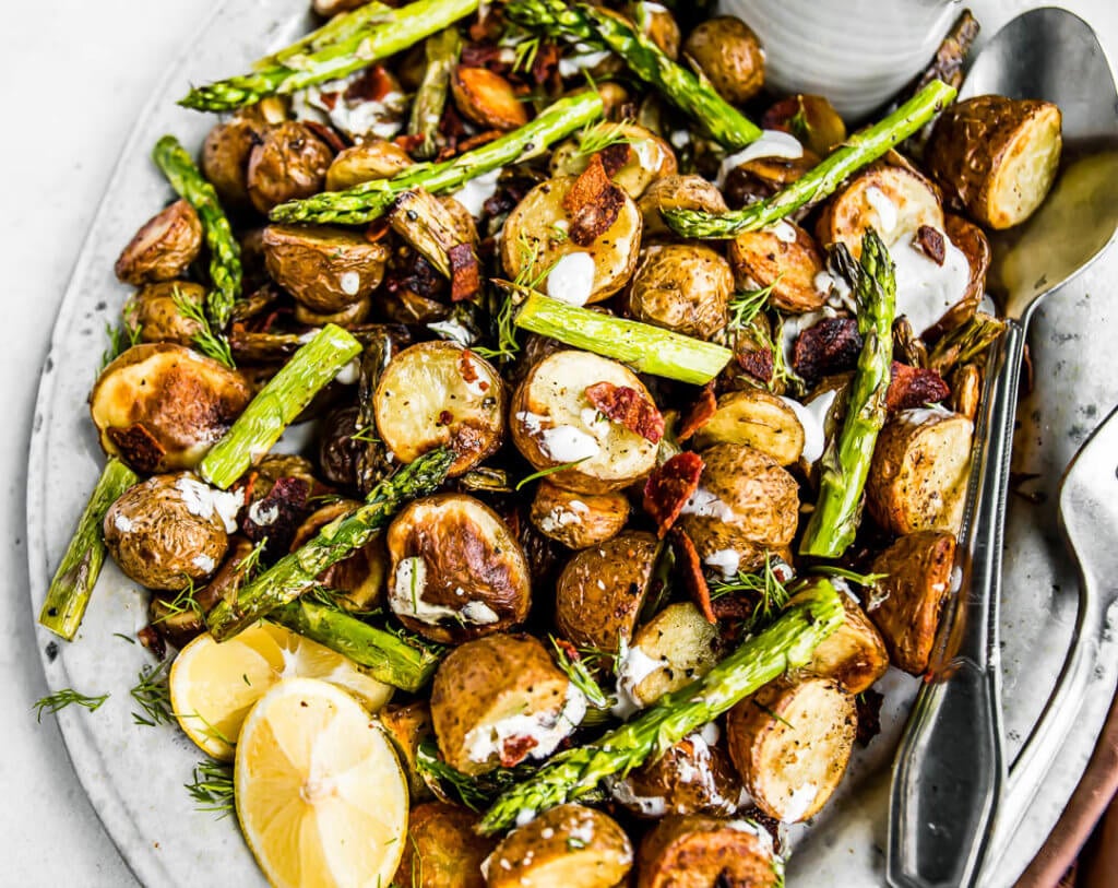 Roasted Potatoes and Asparagus