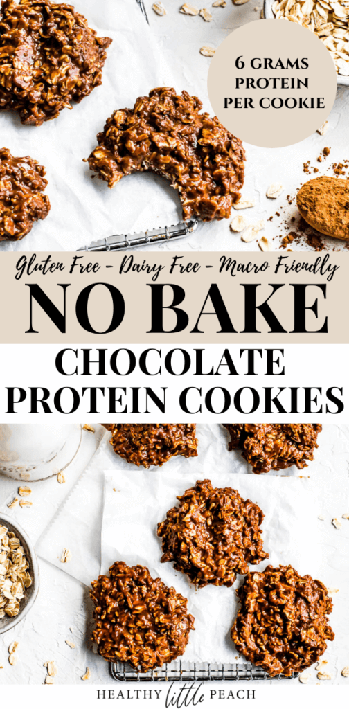 Healthy No Bake Chocolate Protein Cookies