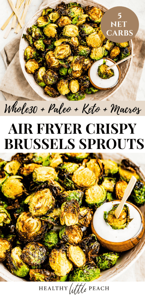 Air Fryer Brussels Sprouts (Fast & Crispy!) - Wholesome Yum