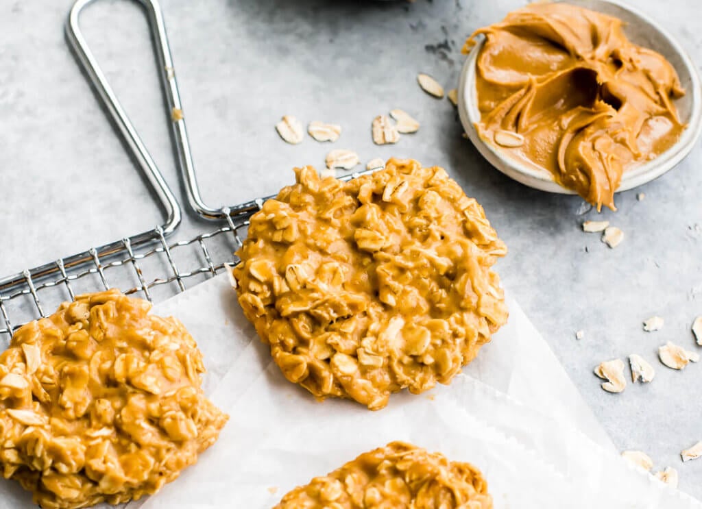 No Bake Peanut Butter Protein Cookies