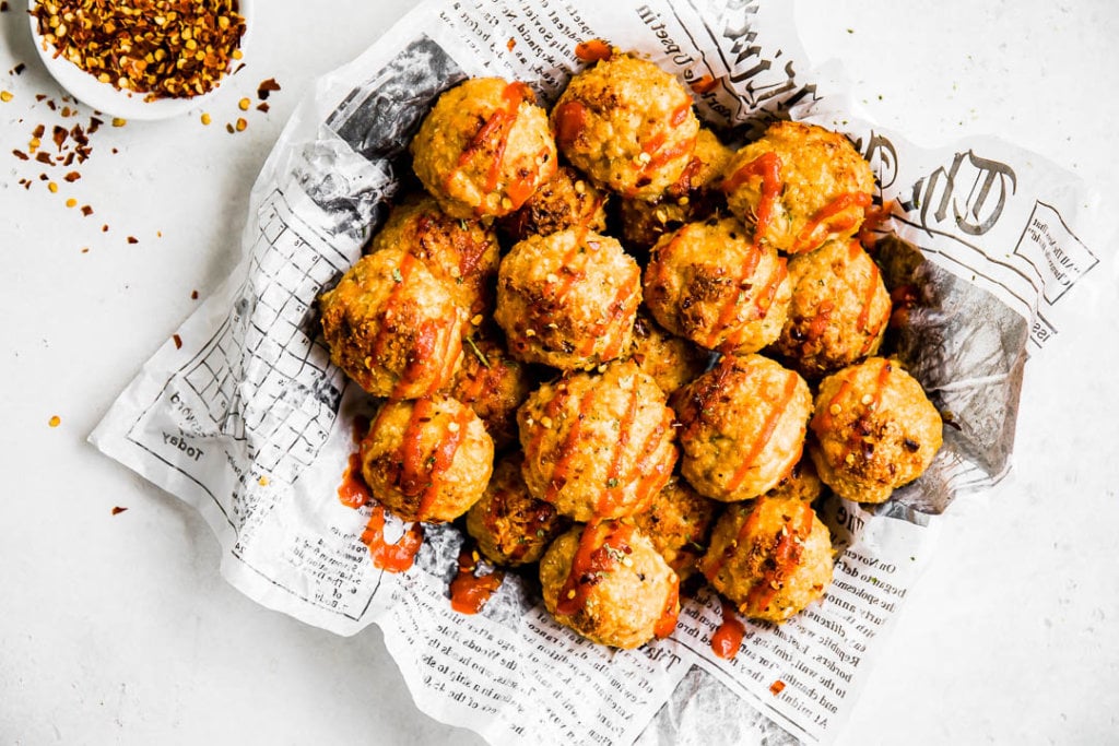 Sriracha Chicken Meatballs