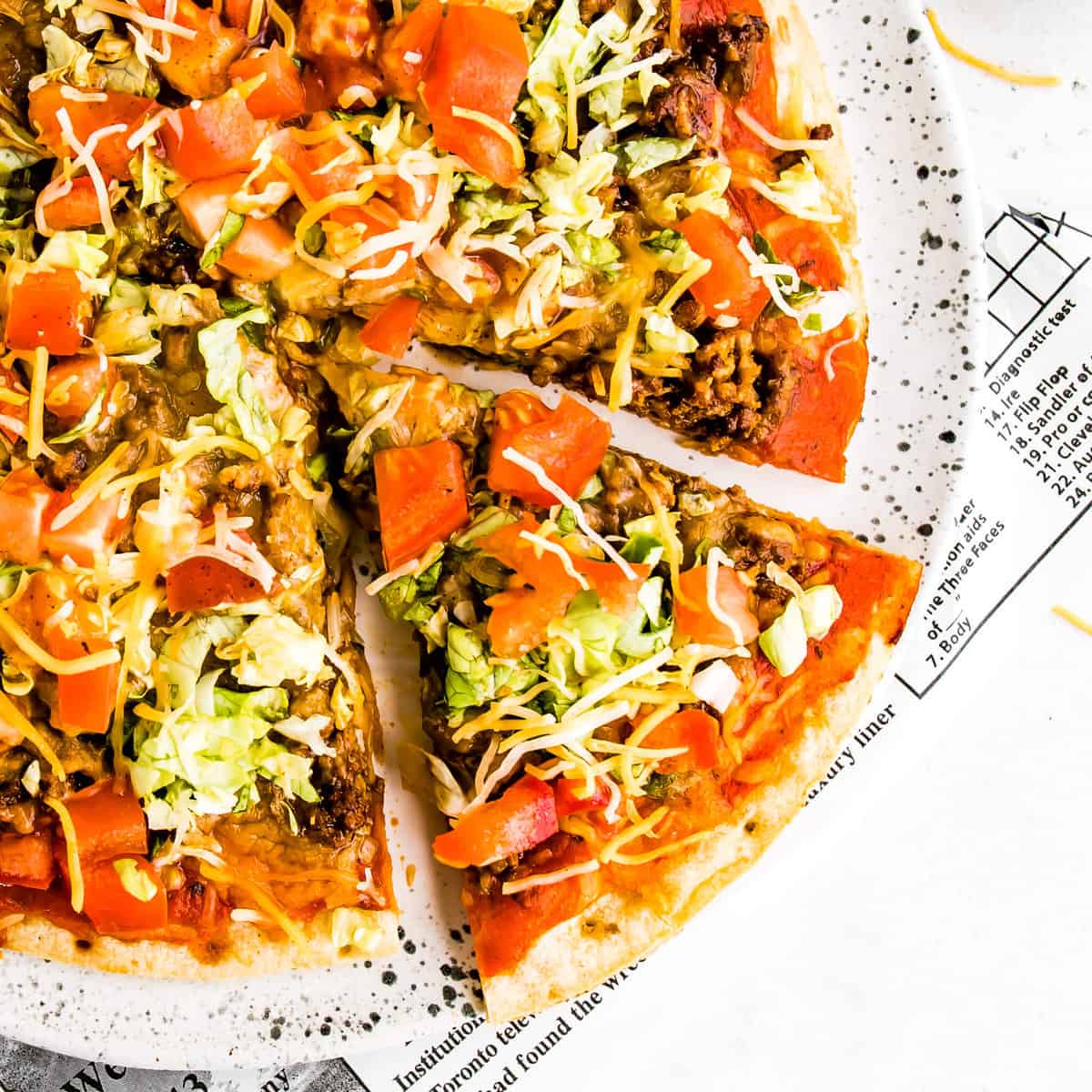 Taco Pizza with Cauliflower Crust (GF) Healthy Little Peach