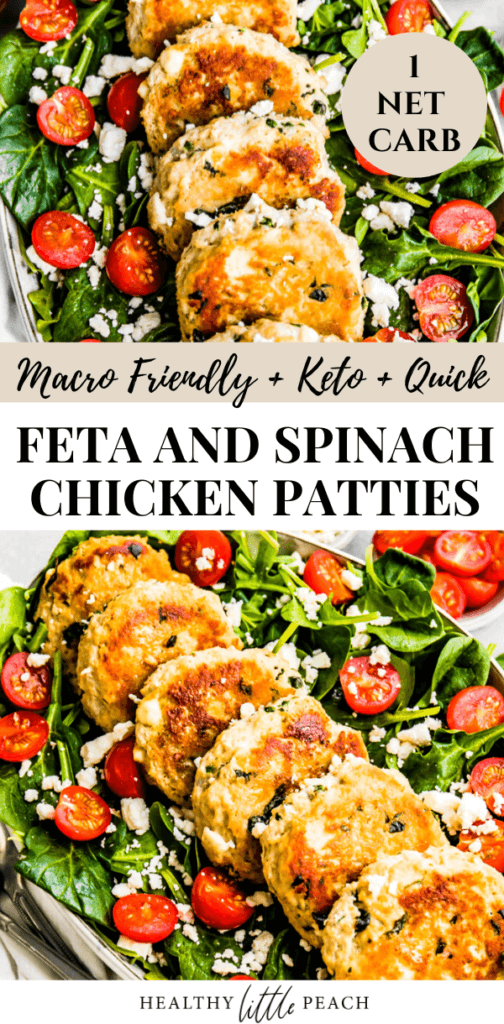 Feta and Spinach Chicken Patties - Healthy Little Peach