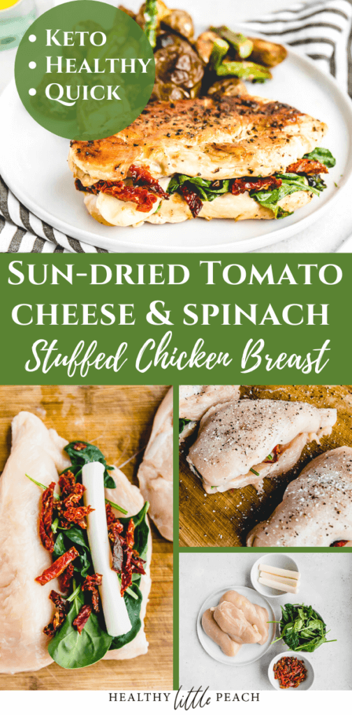 Sun-dried Tomato, Spinach and Cheese Stuffed Chicken Breast