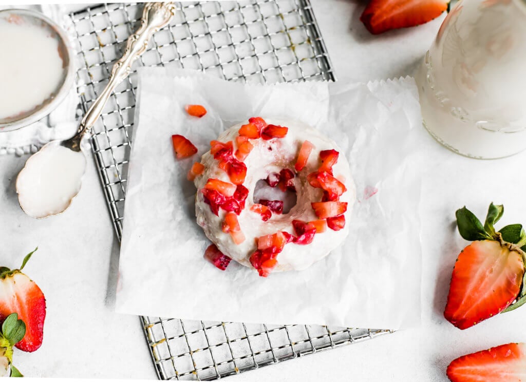 Strawberry and Cream Donuts