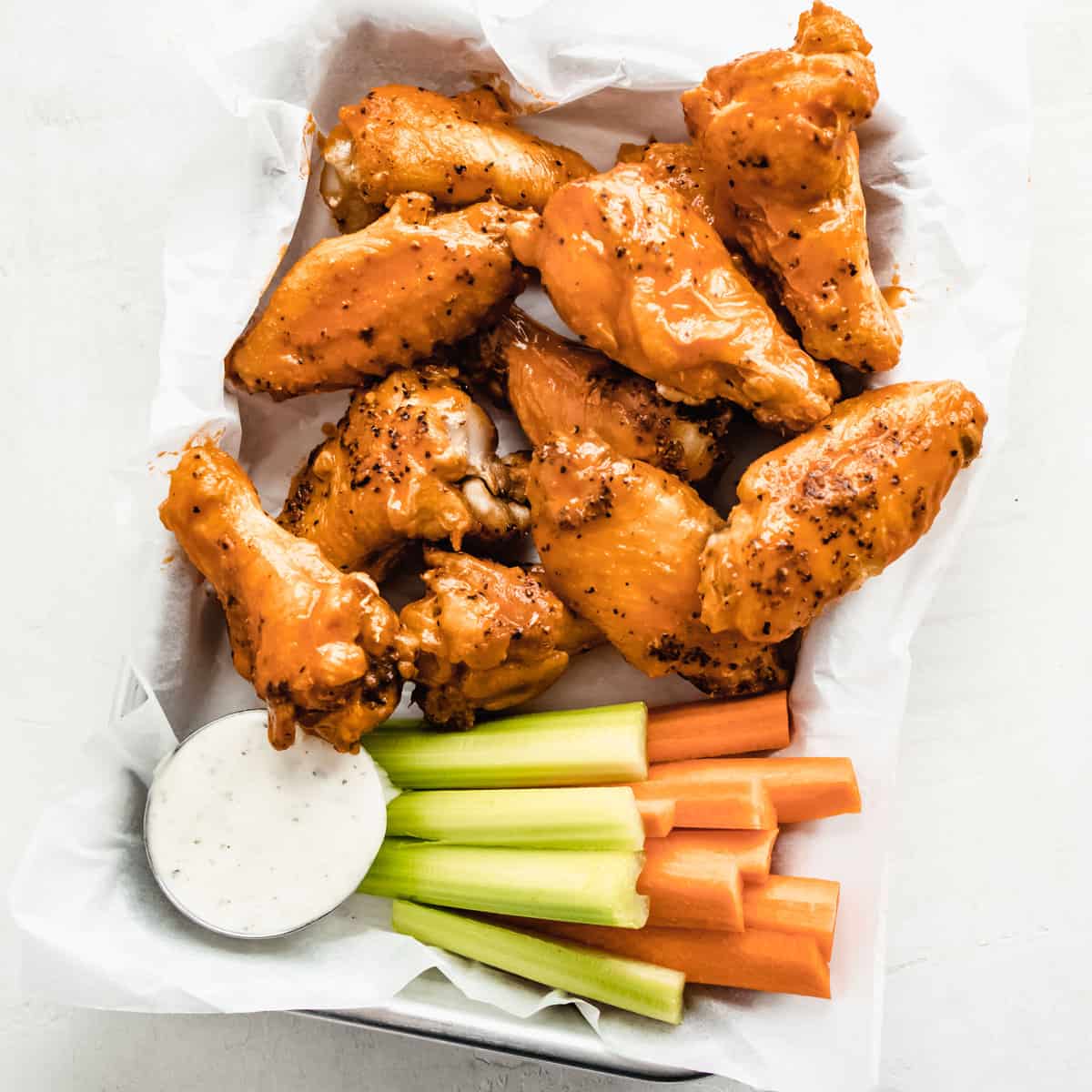 Air Fryer Buffalo Wings (keto + Whole30) - Healthy Little Peach