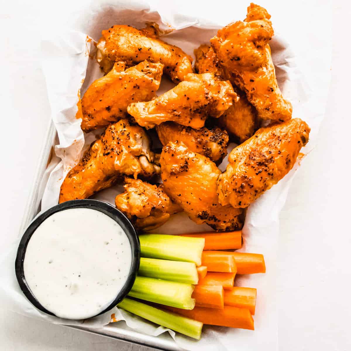 Air Fryer Buffalo Wings (Keto + Whole30) - Healthy Little Peach