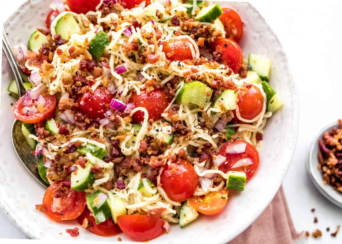 Keto "Pasta" Salad (Whole30 and Paleo) Healthy Little Peach