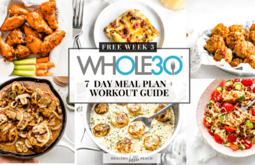 Are you overwhelmed with starting a Whole30? I have you covered with my FREE 7 Day Whole30 Meal Plan and Workout Guide (Week 3)