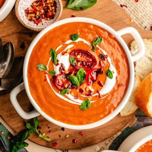 30 Minute Dairy Free Tomato Basil Soup - The Whole Cook