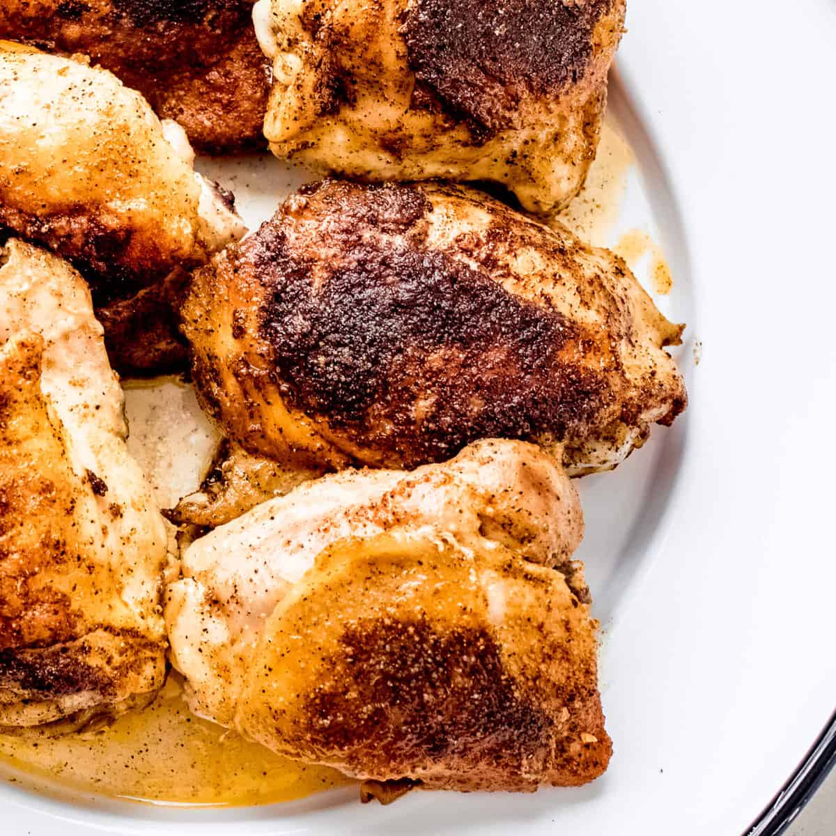 Crackling Cajun Chicken Thighs (Keto + Whole30) - Healthy Little Peach