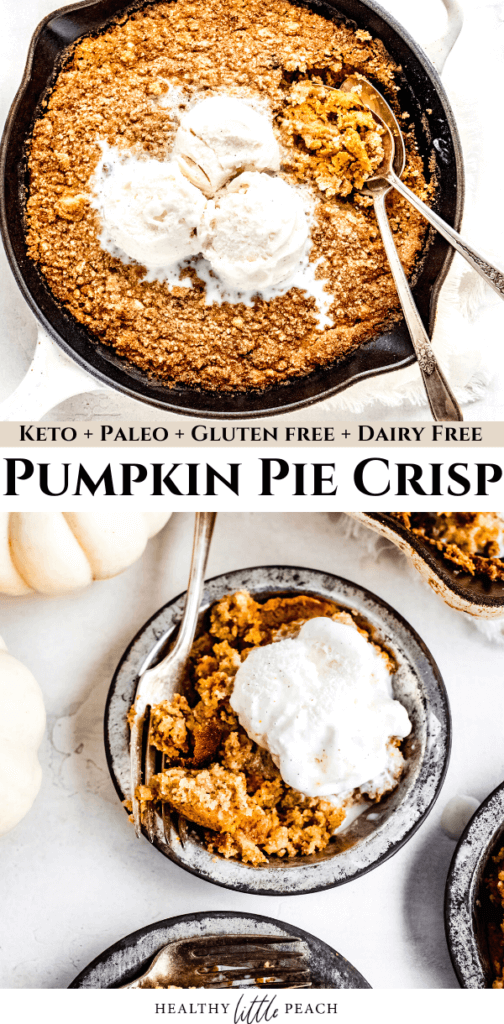 Pumpkin Pie Crisp Pinterest Pin Image