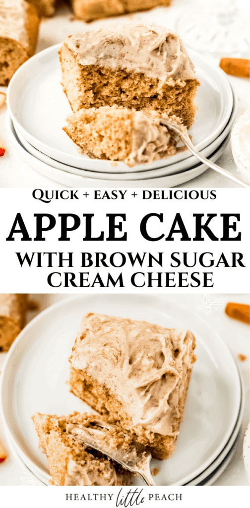 Apple Cake with Brown Sugar Frosting Pinterest Pin
