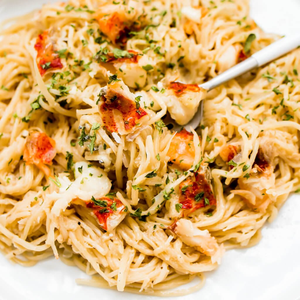 Keto Lobster Scampi "Pasta" (Paleo and Whole30) - Healthy Little Peach