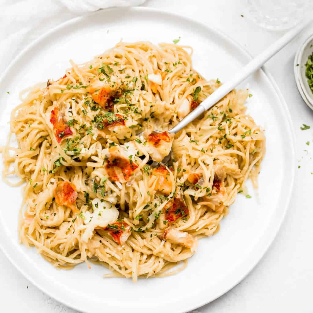 Keto Lobster Pasta Close up