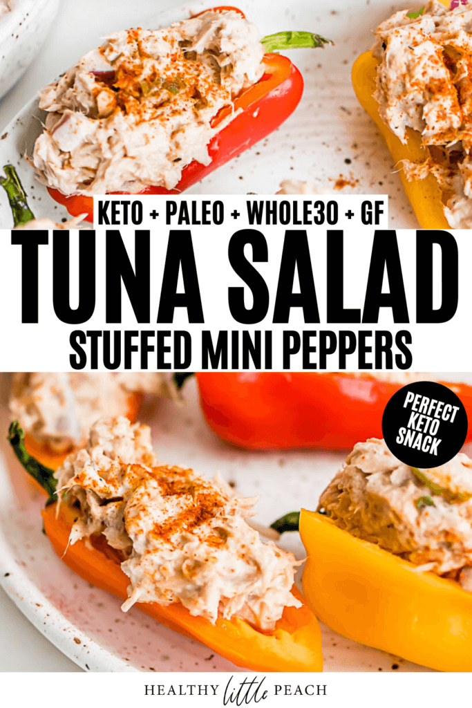 Tuna Salad Stuffed Mini Peppers Pinterest Pin